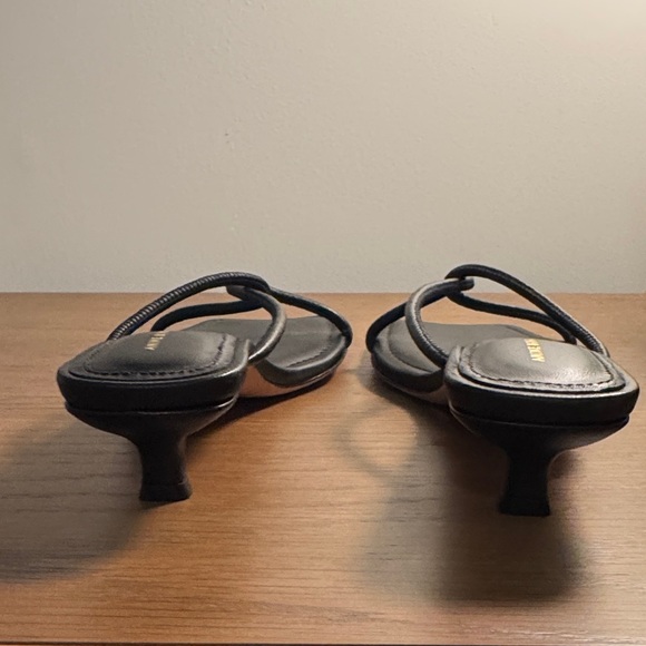 Anine Bing Black Strappy Square-Toe Heeled Sandals - Picture 4 of 4